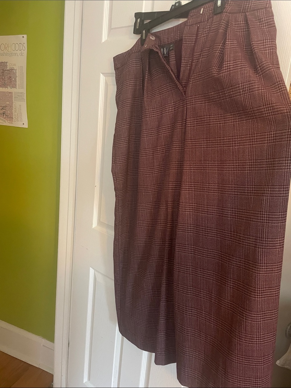 Worthington Burgundy and Cream Pants